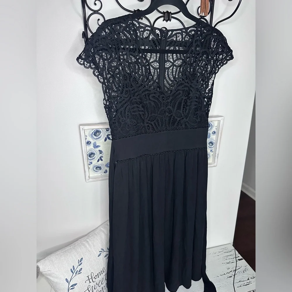 🔥 Kate Spade Black Lace Whimsigoth Midi Dress - Picture 5 of 9